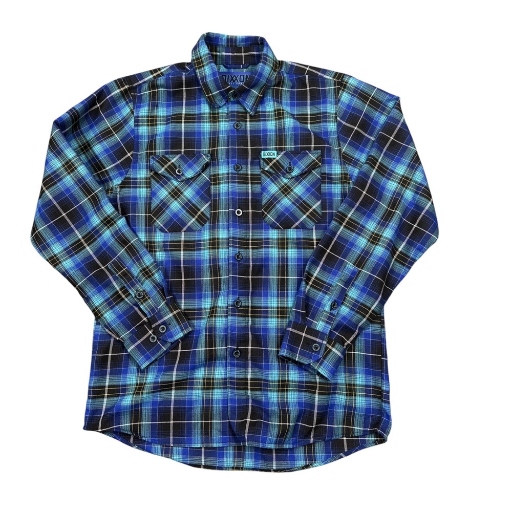 Dixxon Flannel Northern Dawn Mens Medium Blue Plaid Long Sleeve Shirt